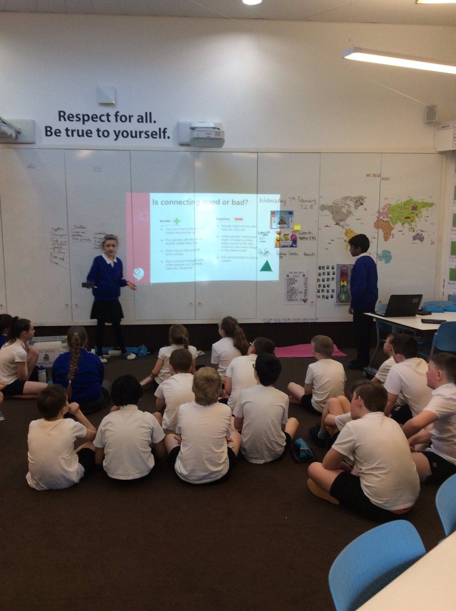 _Mrs_Egan_'s tweet photo. We learned lots from our e-cadets Sharan and Kaitlin about staying safe online @Y5Jesmond https://t.co/VwqzBwyvdj