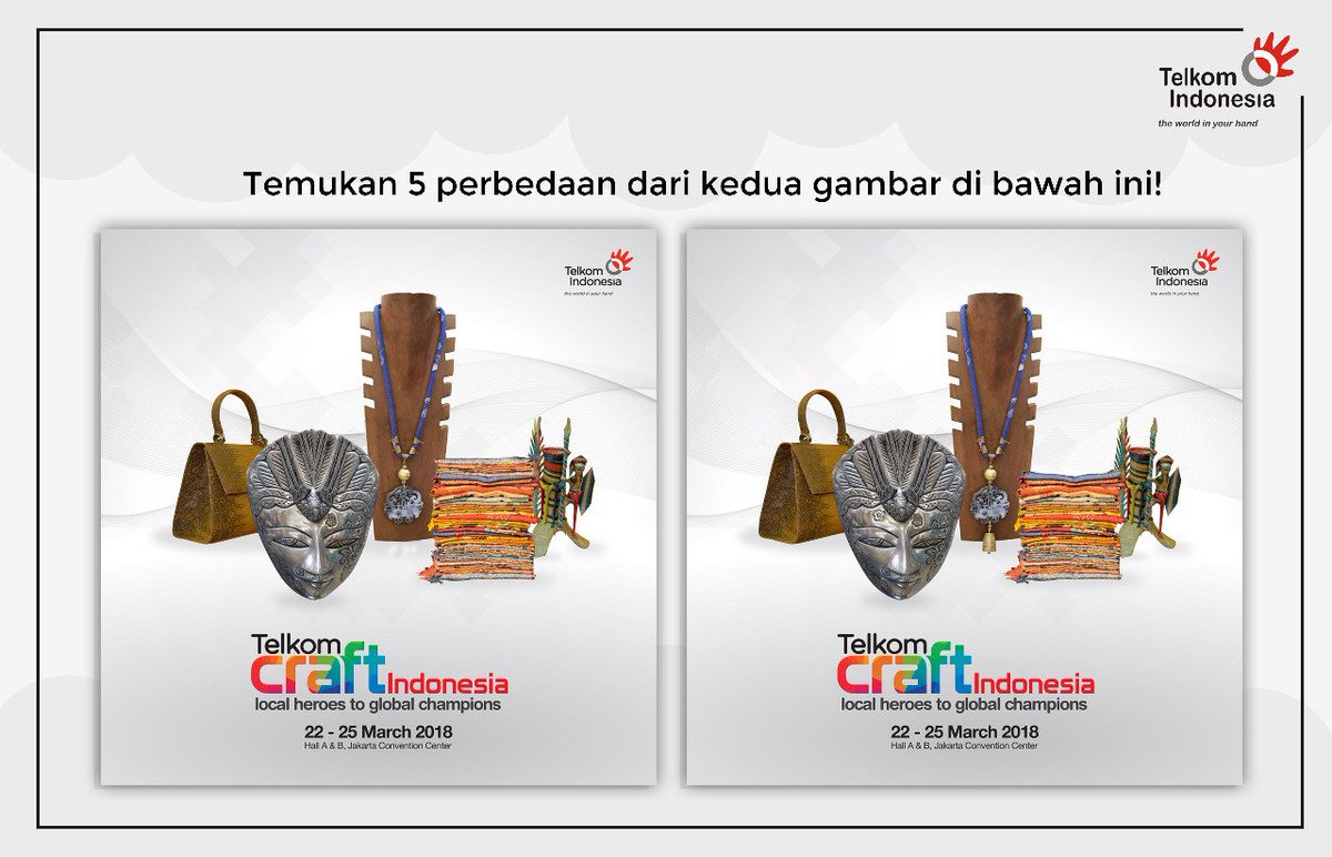 TelkomIndonesia's tweet photo. Sobat cukup temukan 5 perbedaan dari gambar berikut, lalu kirimkan jawaban Sobat dengan melingkari 5 perbedaan tersebut. Selamat mencoba &amp; semoga berhasil. #KuisTelkomIndonesia #UntukIndonesia #TCI2018 https://t.co/RzGQXsa8IN