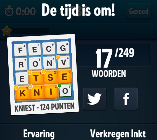 KNIEST was mijn beste woord. Daag me uit