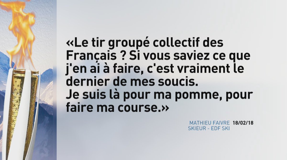 infosportplus's tweet photo. #PyeongChang2018 #JeuxOlympiques #MathieuFaivre
💬Les propos de Mathieu Faivre, arrivé 7ème du géant hier, renvoyé de Pyeongchang pour "raison disciplinaire". https://t.co/jTRiQDBcWe