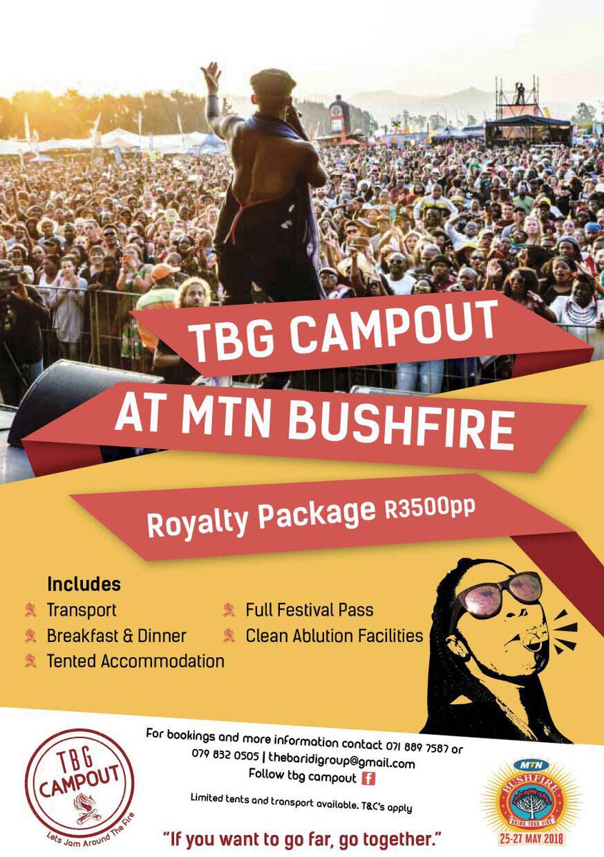 Lorendzo's tweet photo. If you’re going to @bushfirefest this year and you need tents, food and transport checkout the @tbg_campout packages #Bushfire2018 issa vibe. https://t.co/XbMhpGrn3g