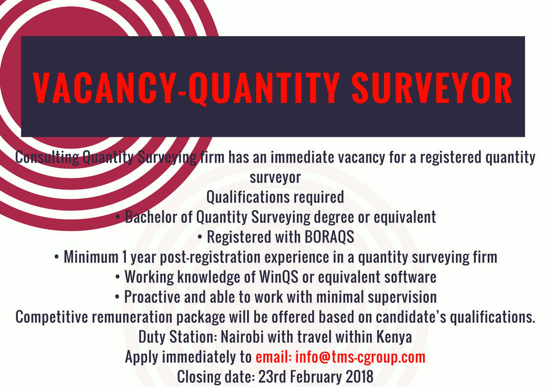 Here's to opportunities. 

Know a qualified QS looking for a job/job change? Direct them here.

#MyIQSK #ProudQS