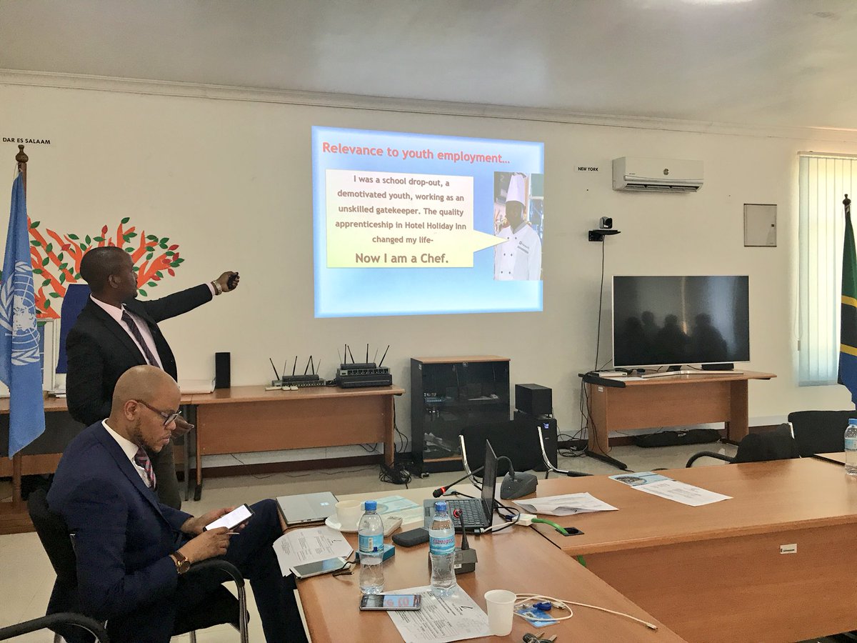TheLaunchPadTZ's tweet photo. Comoro Mwenda from @ILO_EASTAFRICA presenting on #SkillsDevpt #Tanzania #FutureOfWork @GlobalKSP  #EESDC #LaunchPadTZ https://t.co/7o0QKQdfD0