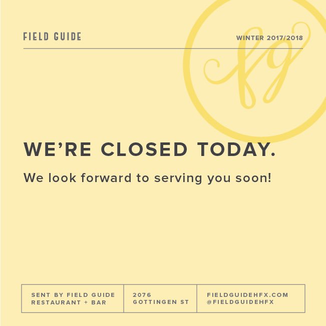 Field Guide HFX (@fieldguidehfx) on Twitter photo 