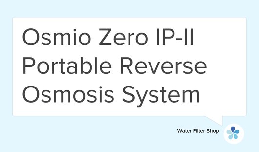"Osmio Zero IP-II Portable Reverse Osmosis System" goo.gl/gecYVq #Water #Waterfilters #UnitedKingdom #Diy #tap #Filter