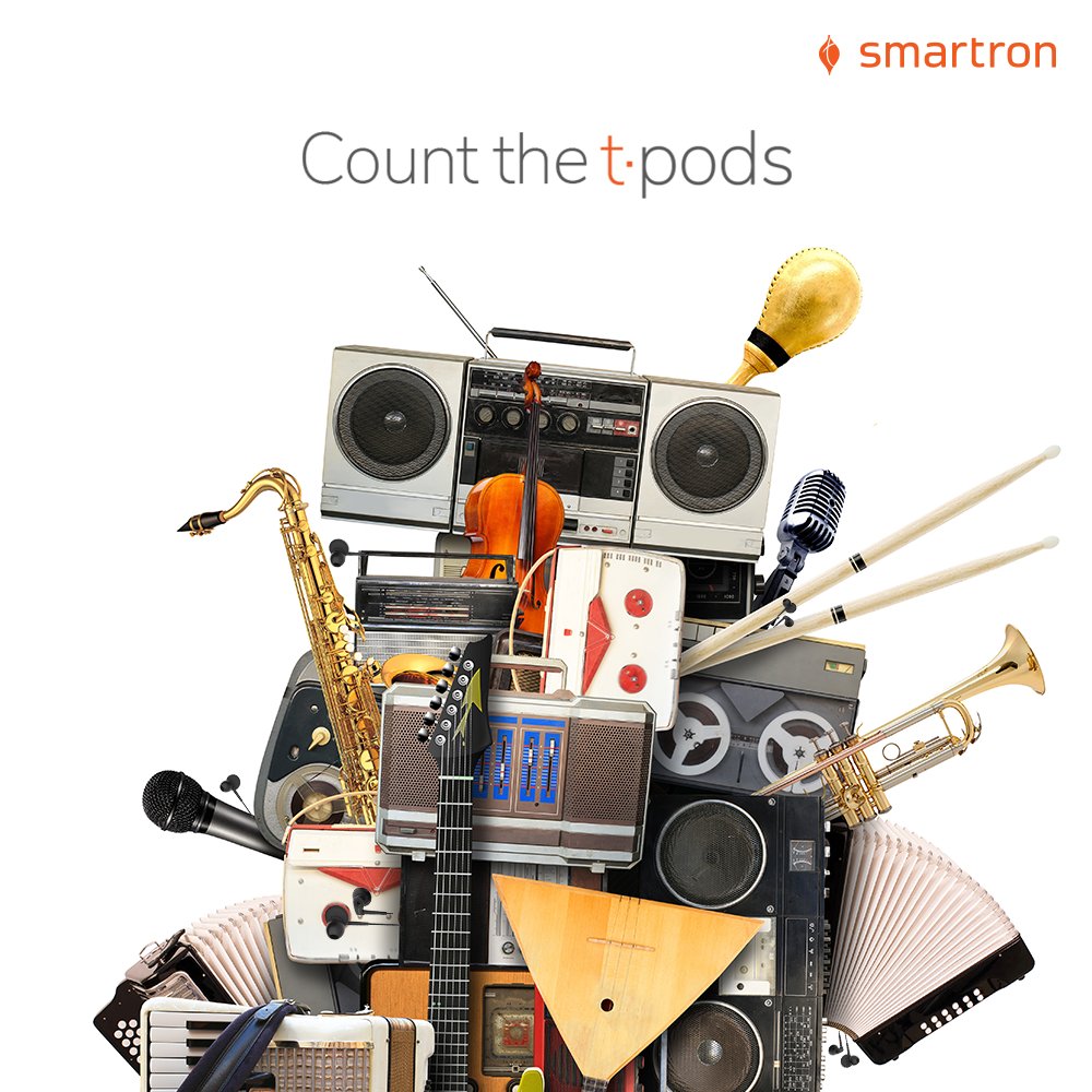 smartronindia's tweet photo. Itโs time to sharpen your skills. Count all the pairs of #tpods in the picture above and tweet your answers below. https://t.co/OJj8FDVsKu