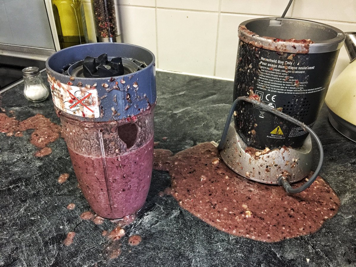 Now I know why they named it the @thenutribullet @NutriBulletUK literally so strong it broke the cup.