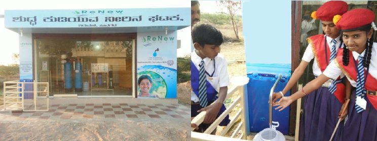 ReNewCorp's tweet photo. Ensuring access to clean and safe drinking water for the community of Pawagada, #Karnataka through RO water unit. That is how we #PowerAChange #CSR_Monday #RII @vnigamsinha https://t.co/fujmr5LRWm