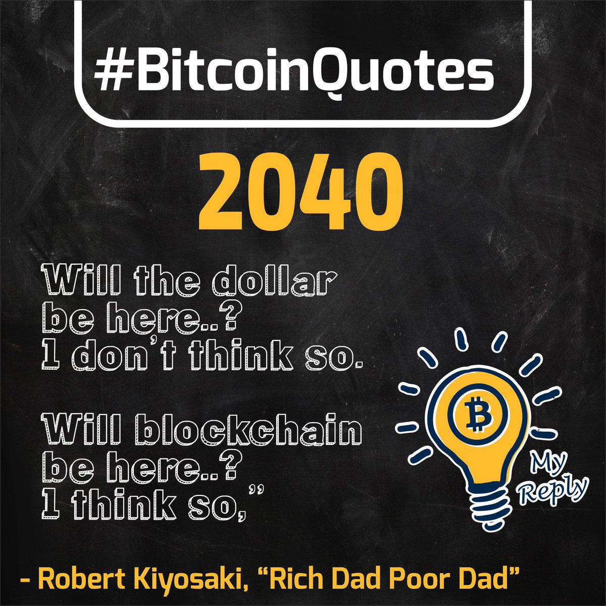 MyReplySA's tweet photo. #BitcoinQuotes on Monday with @MyReplySA
When I talk to people, I say, ‘what do you think will be here in 2040? Will gold still be here? Well, it’s been here since eternity. Will the dollar be here? I don’t think so. Will #blockchain be here, I think so,” he said. https://t.co/T0EMevrpK8