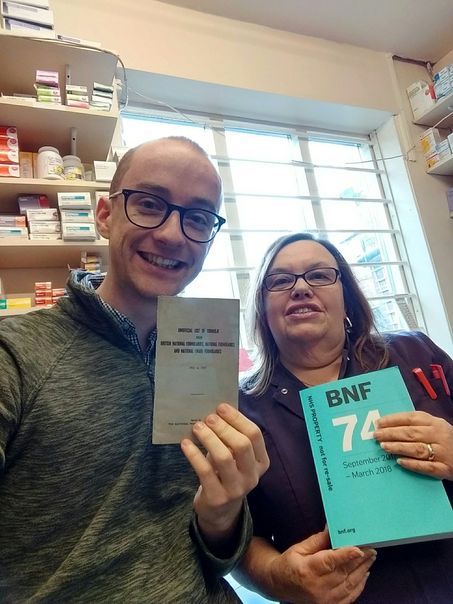 GreenCrossChem's tweet photo. Happy #Monday #Sheffield. A heads up! #Ranmoor #Pharmacy will be changing its opening hours as of Monday 26th Feb. We'll be open until 5.30pm evey day except Thursday and Saturday, where we will close at 1pm. Also, we've just found the oldest #BNF in the world! How cool? https://t.co/7OYAsIw81u