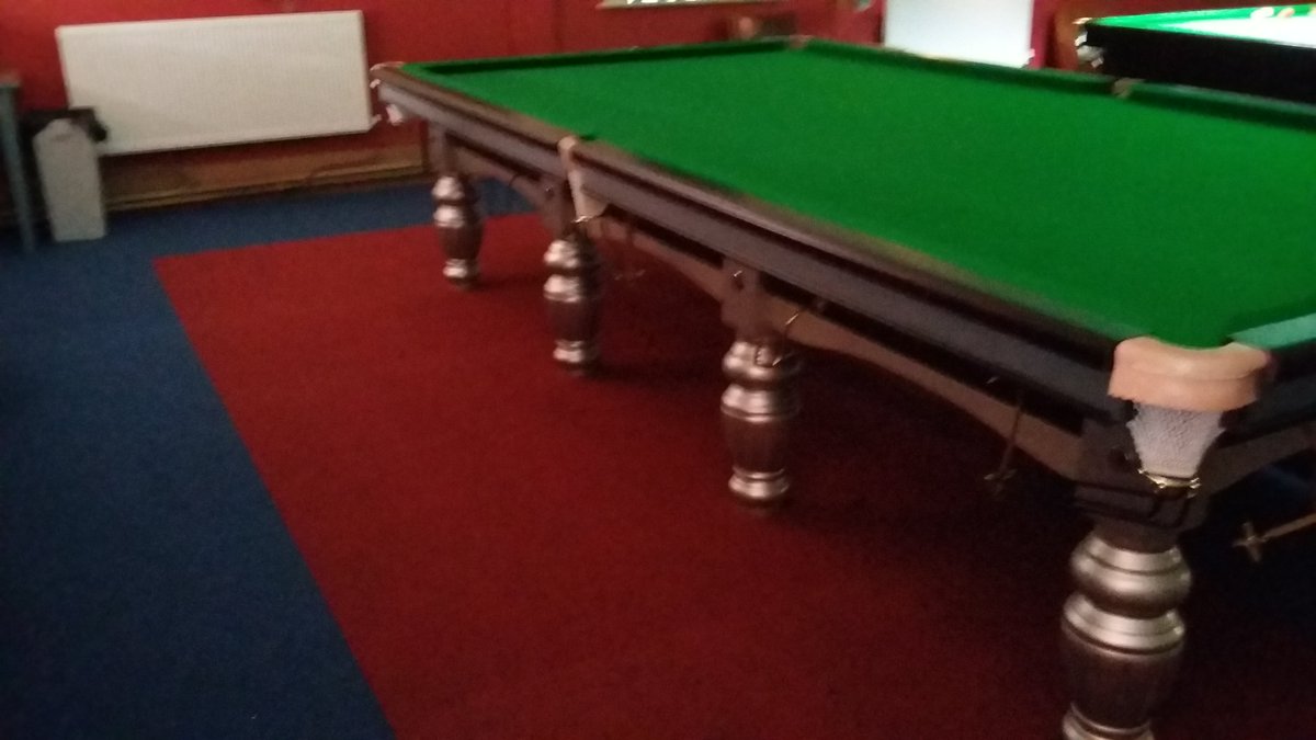 aftfloor's tweet photo. Fitted into a snooker room in two colours for a more dramatic effect Typhoon carpet in Blue and Crimson from @CarpetNFlooring #Snooker #redesign #carpet https://t.co/gBcyCOczXC