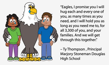MascotJunction's tweet photo. I want to give this Principal a hug. Our hearts and prayers go out to all the victims and their friends, family and faculty. #FloridaShooting #schoolshooting https://t.co/mSK0fxnQmw