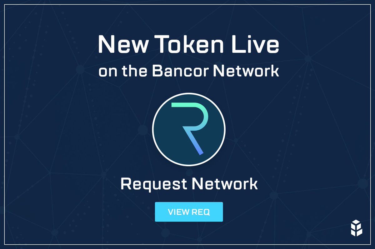 Bancor's tweet photo. .@RequestNetwork Token (REQ) now LIVE in the Bancor Network for continuous, decentralized and automated #liquidity. Check out the Web App to convert #REQ, EOS, TRX, ETH and other #tokens directly from your Web3 wallet. https://t.co/qooIdzn9FU https://t.co/kxbNvaRbaW