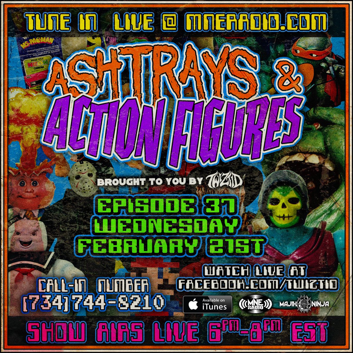 RadioAAF's tweet image. That’s right! The #dementedduo @tweetmesohard returns with a brand new episode of #ashtraysandactionfigures this week! Mark your calendars now so you can tune in LIVE! @majikninjaent