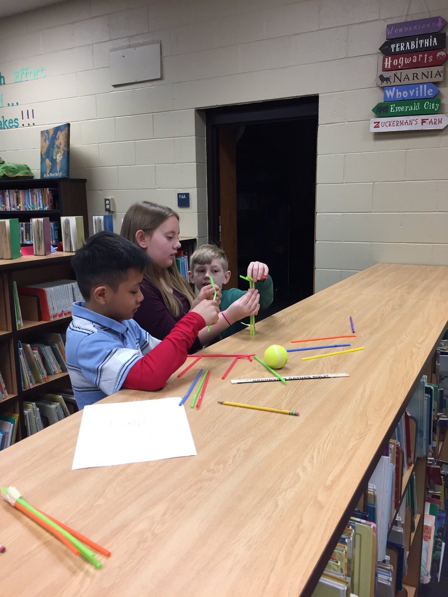 Starting week of Engineering with a tennis ball tower challenge! #Engineering <a href="/USD475_STEM/">USD475 STEM</a> #greatgators