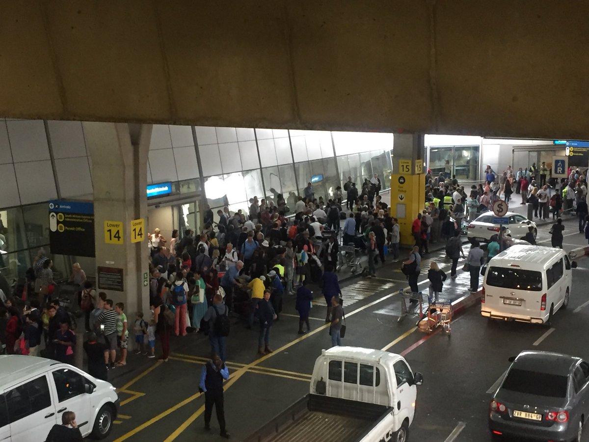 Explosion heard <a href="/ortambo_int/">ORTambo</a> around international arrivals then panicked running and evacuation.