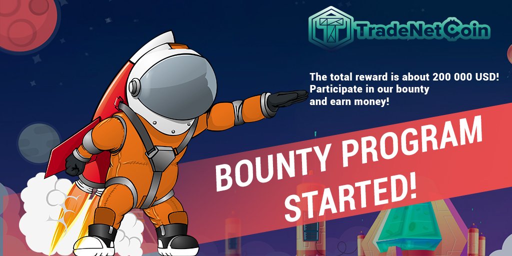 TradeNetCoin's tweet image. 🔥Dear subscribers and future partners!
✅We officialy started our #BountyProgram on February 11. There are 5 #bounty sections: Twitter, Facebook, Telegram, YouTube and Signature. For registration follow our Bounty Program thread on Bitcointalk: bitcointalk.org/index.php?topi…
#ICO