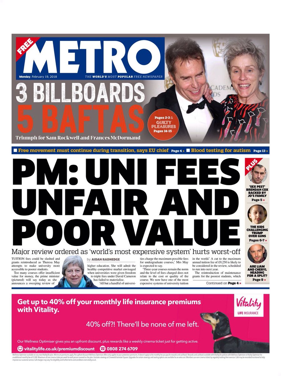 jeremycorbyn's tweet photo. .@Theresa_May voted to triple tuition fees and saddle students with an average £40,000 in debt.

There's no need to "review" that. Labour will scrap fees, bring back maintenance grants and make education free. https://t.co/xzjUjFJUZm