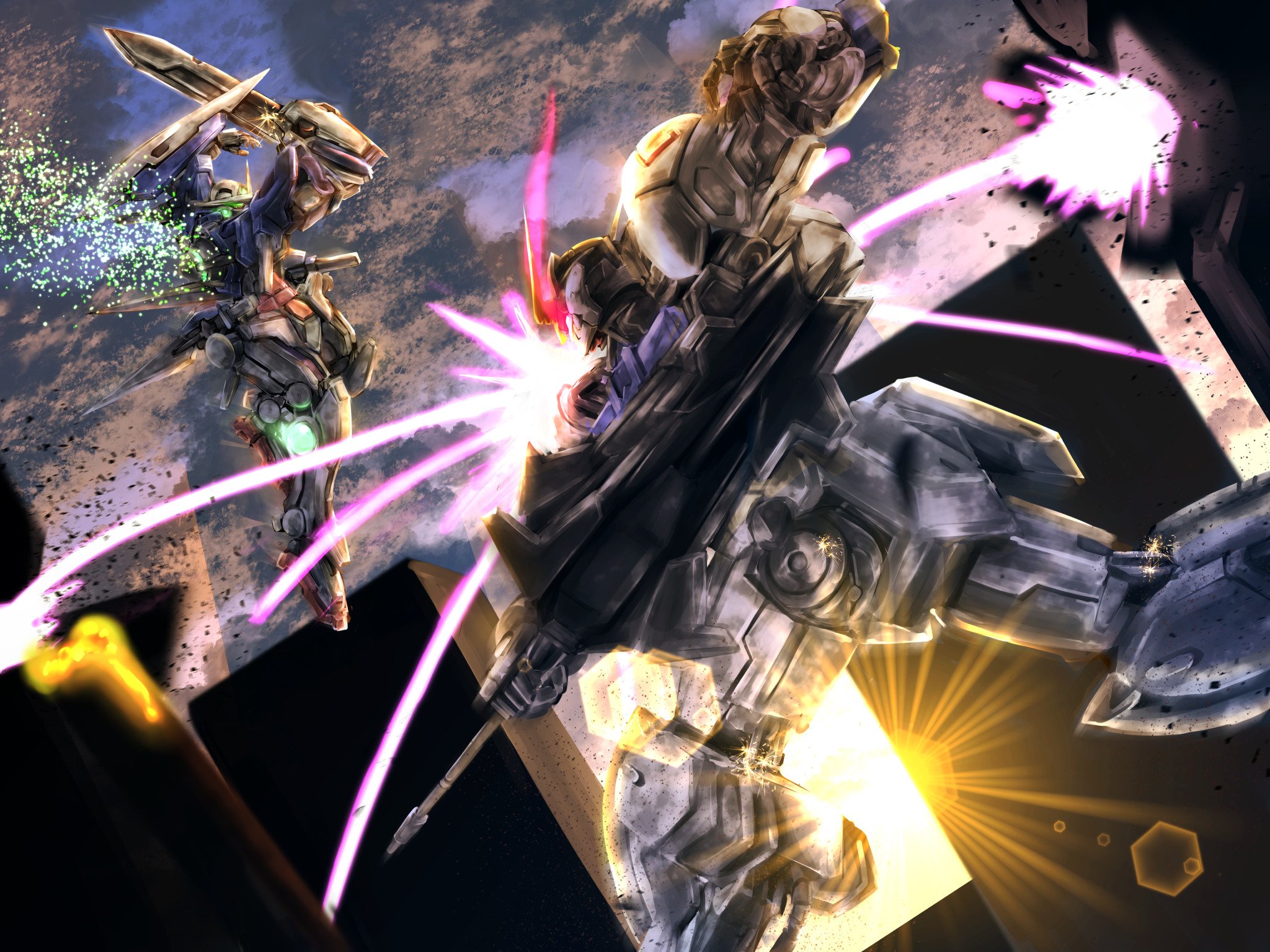 ট ইট র モブ整備兵 天使と悪魔 ガンダムエクシアvsガンダムバルバトス これにて完