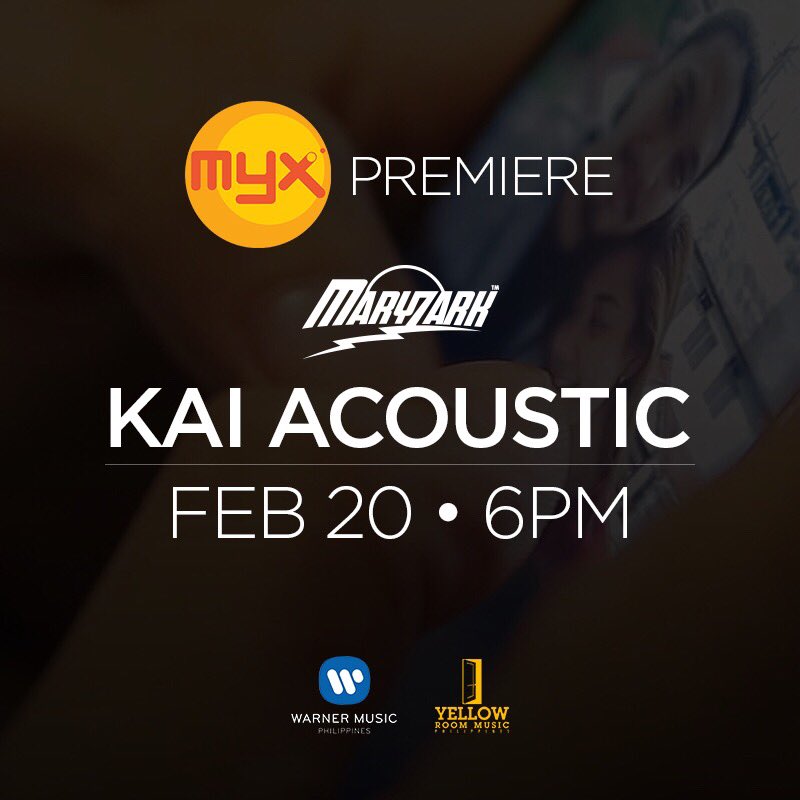 maryzarkmusic's tweet photo. Maraming salamat sa napakainit na pagtanggap sa MV ng Kai Acoustic!
Weโre happy to announce that the video will be featured sa MYX premiere tomorrow, 6pm!
@TheYellowRoomPH
@WarnerMusicPH
@dickiesph
#Maryzark
#YellowroomPH
#WarnerPH
#DickiesPH https://t.co/ne8od3d6hb