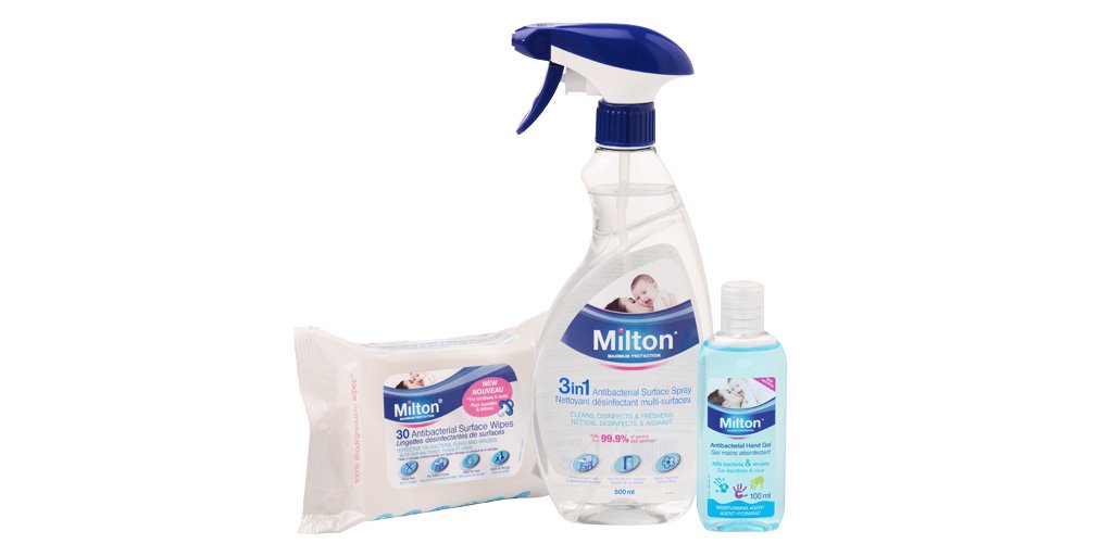 RT&amp;FLW to #WIN a bundle from <a href="/Milton_baby/">Milton Sterilising</a> including Antibacterial Gel, Surface Wipes, and Surface Spray. 5 winners will be chosen on 26.02.18. Good luck! #Freebie #MondayMotivation #Competition #Giveaway