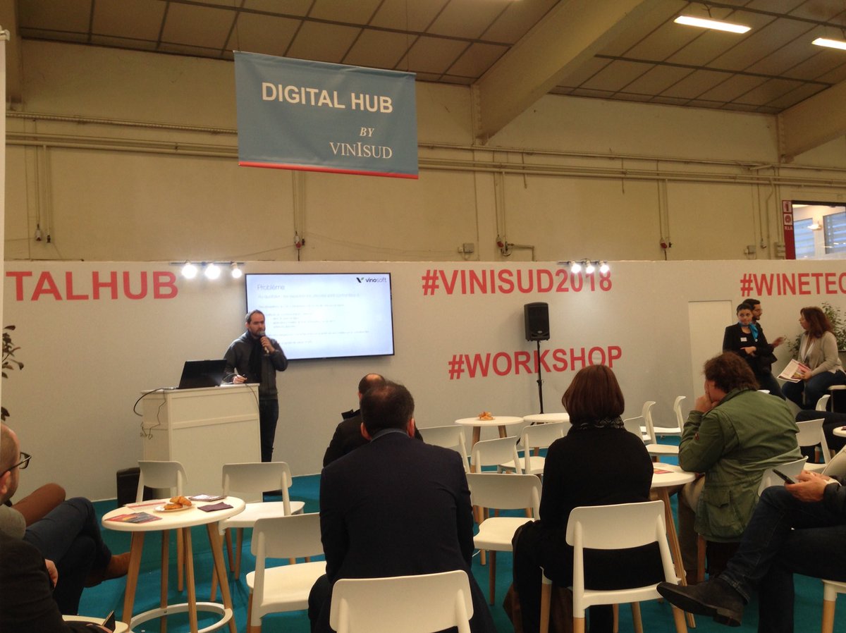 Ca pitch à @VINISUD #vinisud2018 w/ <a href="/lawinetech/">La WineTech 🍇</a> @vinosoftcom