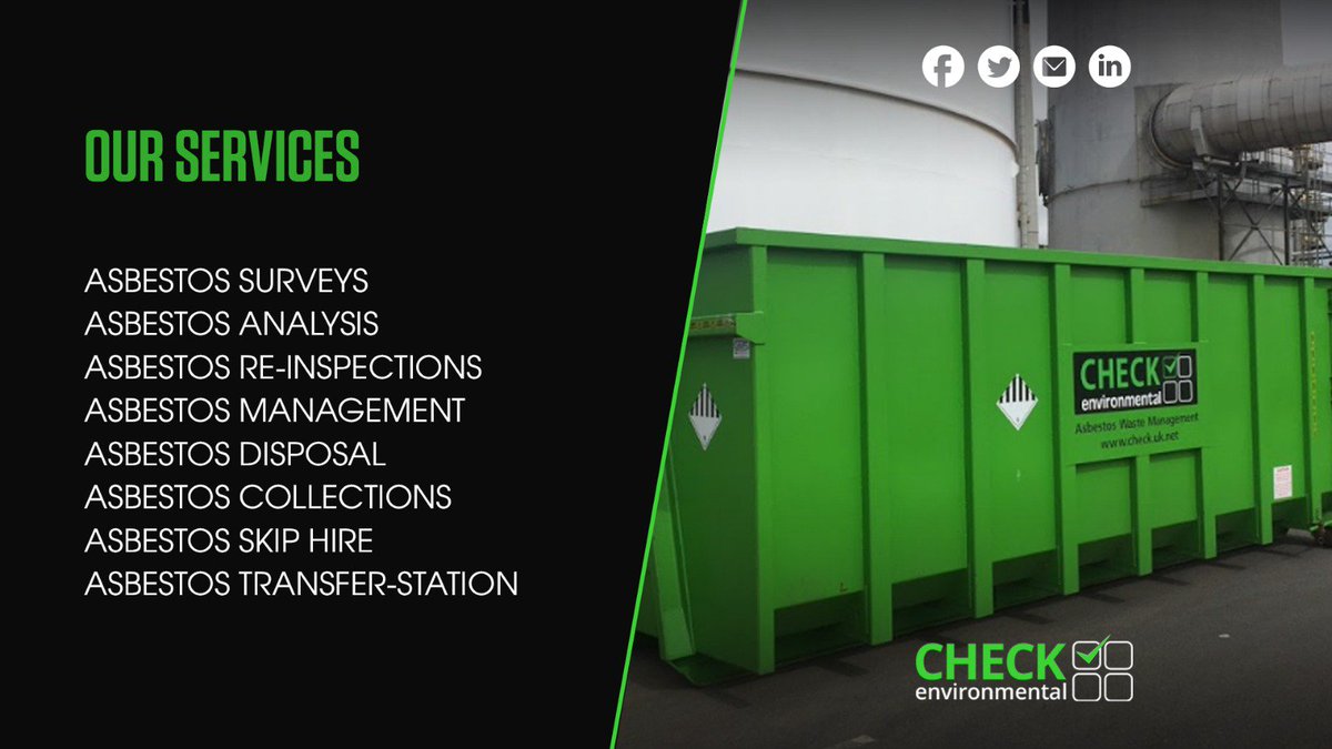Whether it be Asbestos Skip Hire or a Van Collection, if it's Asbestos related then we've got it covered #AsbestosServices

Click here now for more info about what we can do for you: 
bit.ly/2BM7GkW