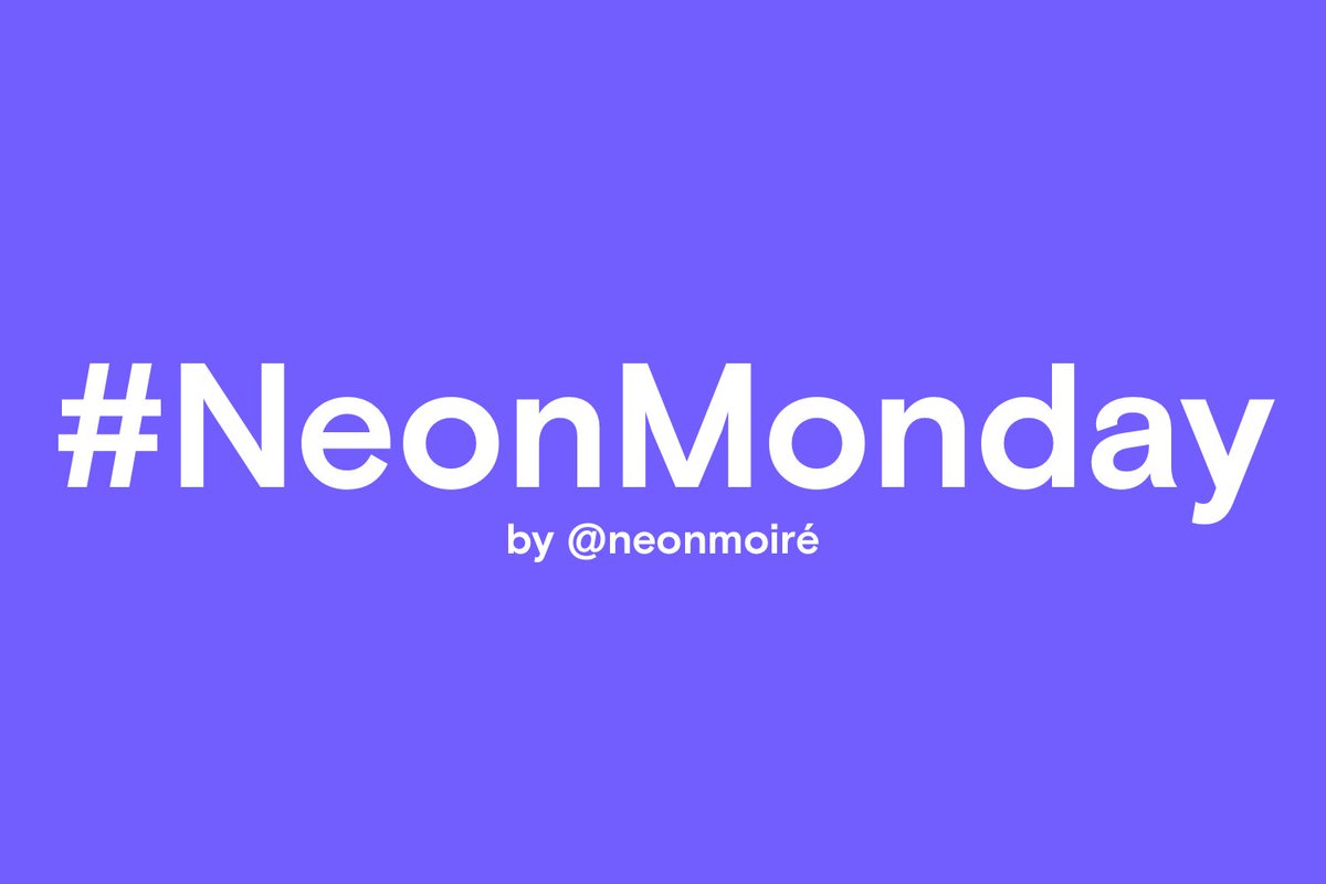 neonmoire's tweet photo. 📬 New #NeonMonday (8) is out. w/ #NeonMoireShow, #Overwerk, #NicerTuesday, #musicxtech @FITC, and more...
https://t.co/L2Ylx1WDog. https://t.co/pvWPp6R9P0