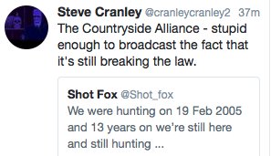 Shot_fox's tweet photo. Another #ARfruitloop ignorant of the Wright appeal case - helpfully funded by @LeagueACS - which legally proved ‘exempt hunting’
#TallyHo https://t.co/5VQtqROymp