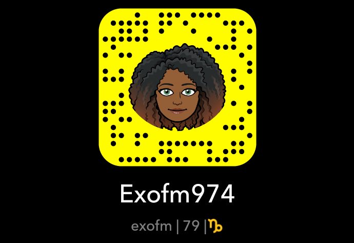 ExoFmRadio's tweet photo. Retrouve #ExoFm sur #SnapChat Cc la #Team974 #WeAre974 #GoToReunion #IleDeLaRéunion #SnapCode https://t.co/nadEA8ByRU