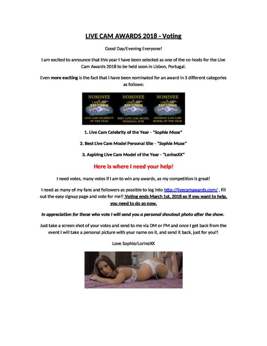 Live Cam Awards 2018 - VOTE NOW! @KnickerBeauties @CMP_4U @Coach0302 @Real_Girls6 @babesreal_ @worldclas_babes<a class="tags" target="_blank" title="On Twitter" href="/?out=eyJ0eXAiOiJKV1QiLCJhbGciOiJIUzUxMiJ9.eyJpYXQiOjE3MjQ1NDMwNzUsImlzcyI6InR3cG9ybnN0YXJzLmNvbSIsIm5iZiI6MTcyNDU0MzA3NSwiZXhwIjoxNzU2MDc5MDc1LCJyZWRpcmVjdF91cmwiOiJodHRwczovL3R3aXR0ZXIuY29tL0tuaWNrZXJCZWF1dGllcyJ9.BqJNQewNYjmHmxi2pBKqJT4hDP8_l0Udo8qAtEOr9zQyuLlWajPqYqUc1LlOkuy3P_Lgtlmv5zaNLRU0uql3YQ">@KnickerBeauties</a><a href="/tag/live"class="tags"><span>#live</span></a>