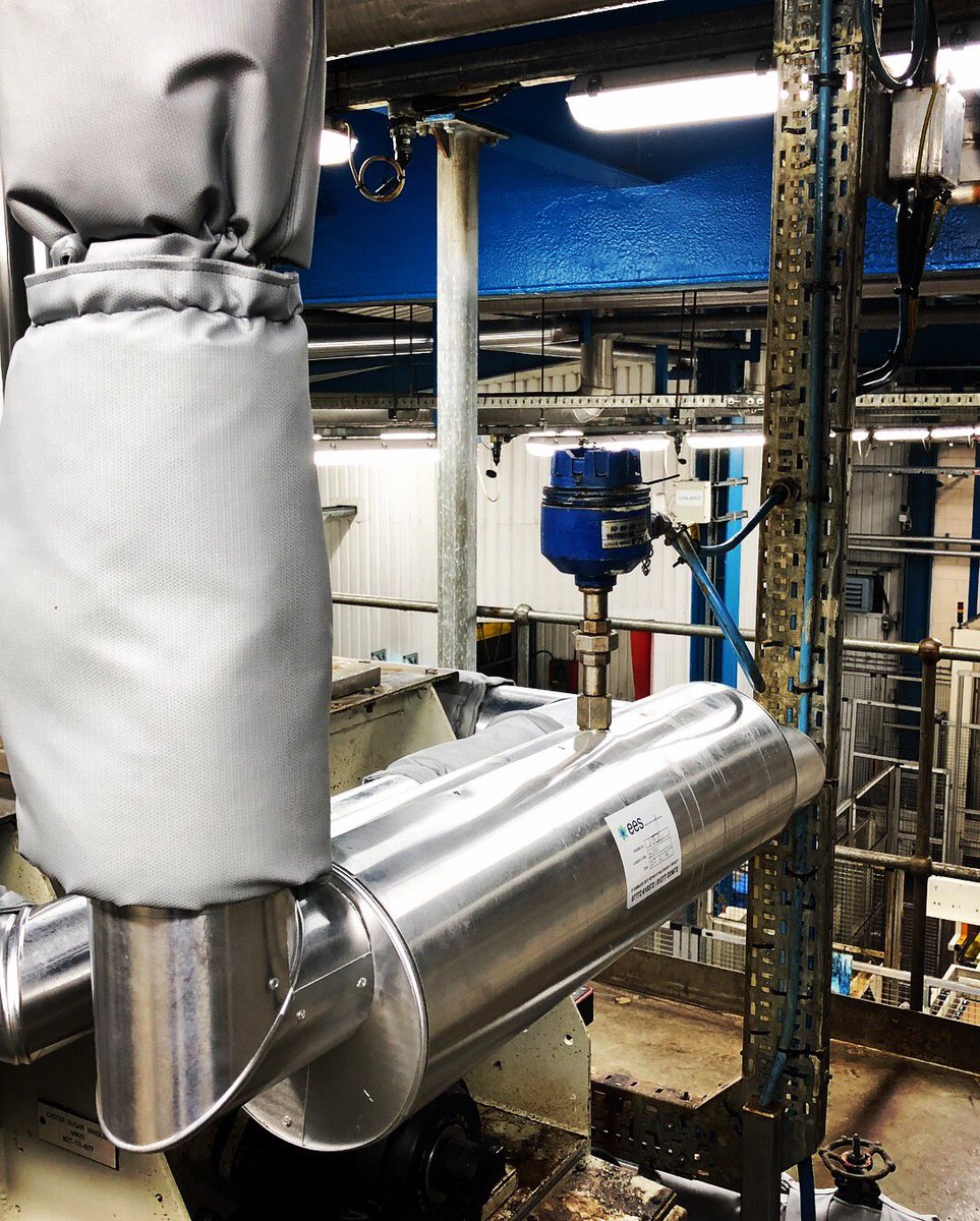eesenergy's tweet photo. High standard of work as always. Insulated with a plain aluminium finish, removable valve and flange covers made by ourselves 👌 #lagging #insulation #pipework #construction #ees https://t.co/8rEurYT3G4