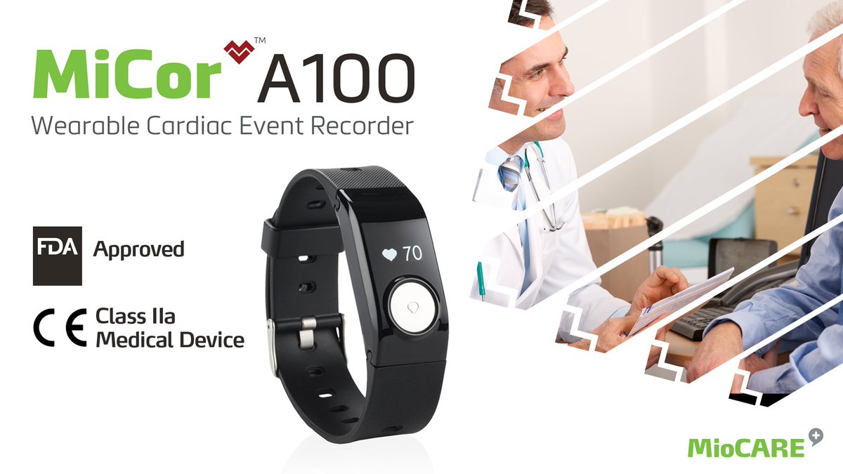 MioCareUK's tweet photo. As well as CE class 2a Medical Device certification the #MiCorA100 has now received FDA Approval - https://t.co/RzHa89pLR1 #digitalhealth #Afib #healthwearable https://t.co/2FaMs97eqs