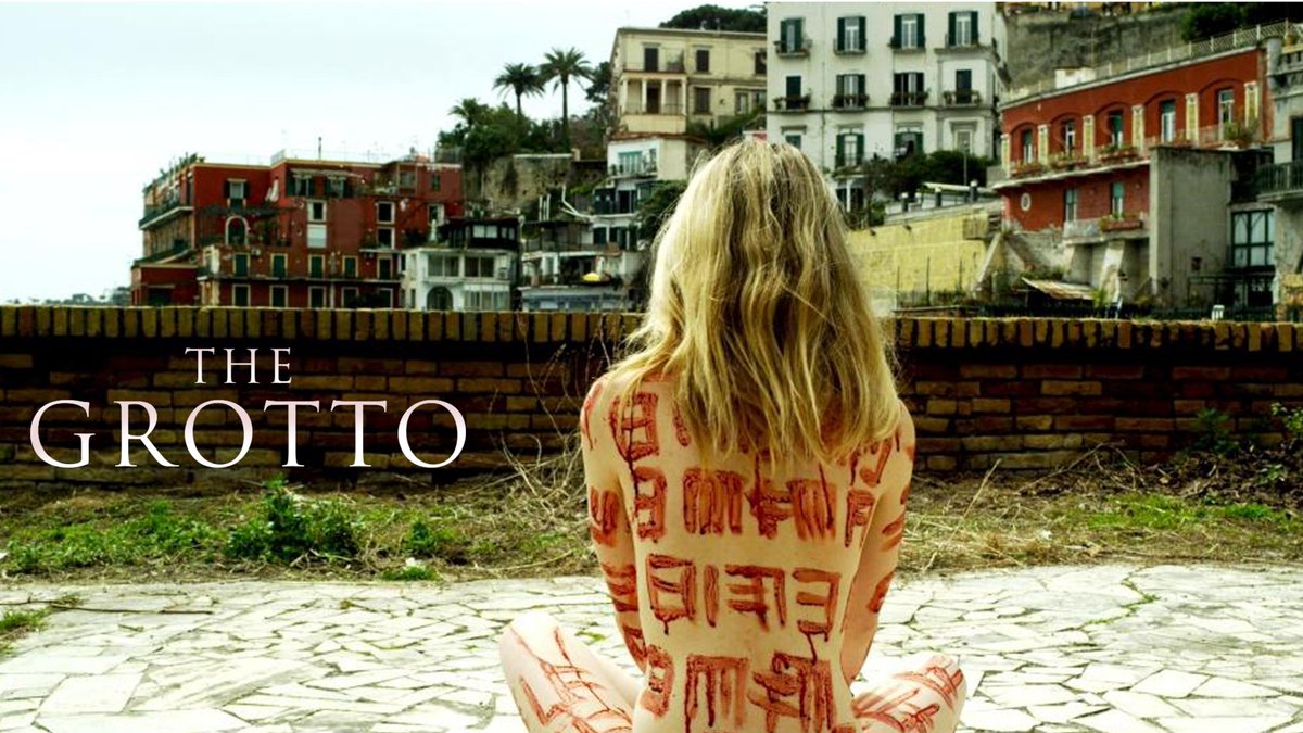 FlixPremiere's tweet photo. Carlo and Melissa's idyllic vacation suddenly changes when Melissa discovers an ancient book of demons. Horror #TheGrotto is #NowShowingUS https://t.co/gVfqrEibmN
