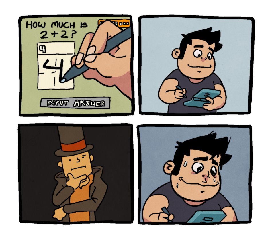 Been catching up on the Professor Layton prequels and lemme tell you, that lil smile that layton gives you when u solve a puzzle is everything 