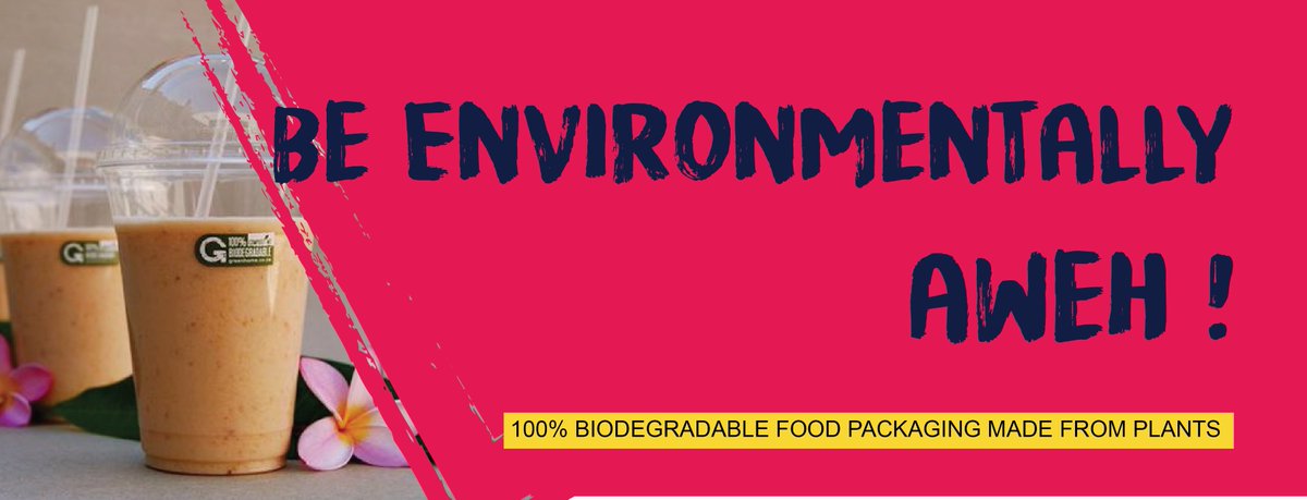 GREENHOMESA's tweet photo. GREEN HOME: the environmentally AWEH company. Because when you’re done with your food packaging - there’s no such thing as aweh. 
#choosecompostable #chooseGREENHOME #environmentallyaweh #biodegradablepackaging #gogreen https://t.co/4N1nn1l6Qj