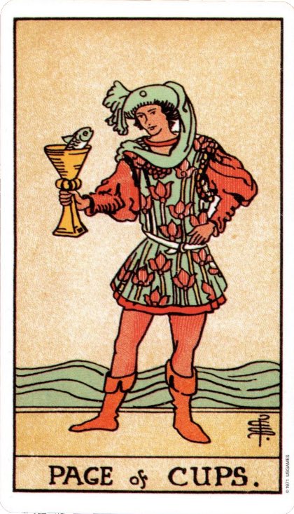 TheVegaChild's tweet photo. #Tarot in the moment - Page of Cups - Synchronistic happenings are taking place and you could see a surge in creativity - there could be a message or item on it's way to you! Try and stay #positive https://t.co/W6DABPZywK