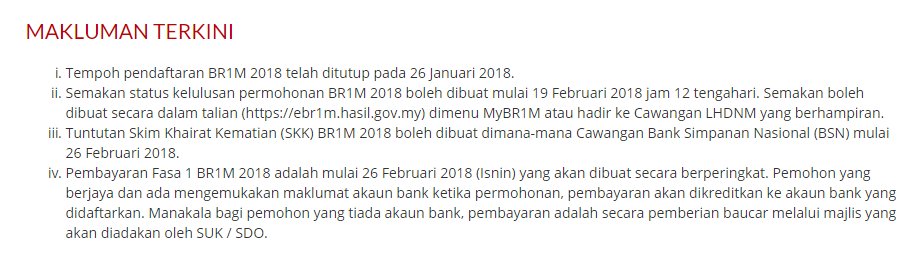 Br1m 2018 Fasa 1 Mula Dibayar 26 Februari  Wangolds 