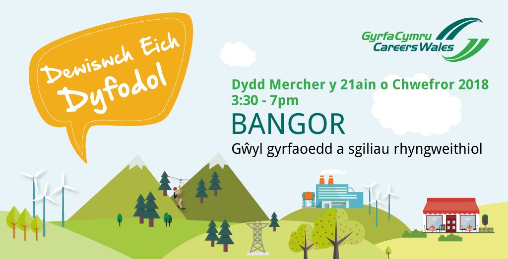 YBerwyn's tweet photo. I Sylw Rhieni Bl.10, 11, 12, 13/Parents of Yrs. 10, 11, 12 , 13: Cynhadledd gyrfaoedd rhyngweithiol 'Dewiswch eich Dyfodol Ynys Môn a Gwynedd'/'Choose your Future Anglesey &amp; Gwynedd' careers festival - yn/at Tŷ Menai, Parc Menai ar/on 21/2/2018 3:30pm-7pm. https://t.co/vXgNZe4tzC