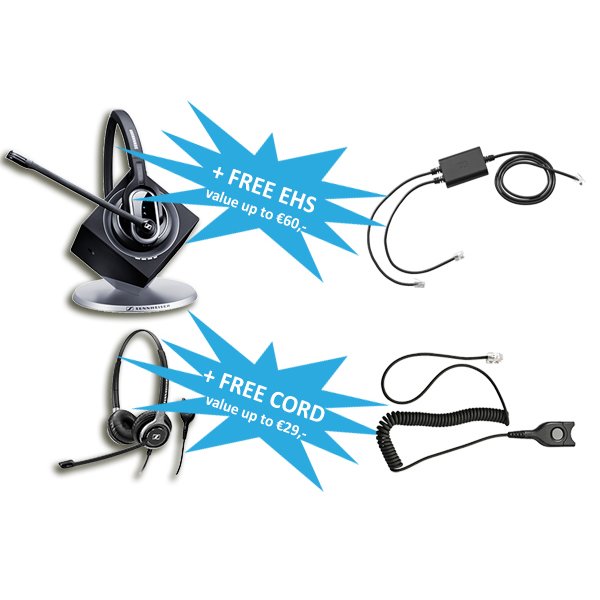 #gratis kabel of EHS adapter bij #Sennheiser #headsets! De eenvoudigste manier om rendement op personeel te verhogen! Laat je klant kennis maken met #Sennheiser &amp; help jouw klant productiever te worden!