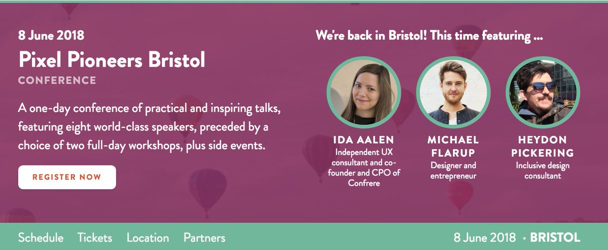 Check out the ever-awesome <a href="/pixelpioneers/">Pixel Pioneers</a> conference in Bristol. Some great guests lined up. pixelpioneers.co/events/bristol…
