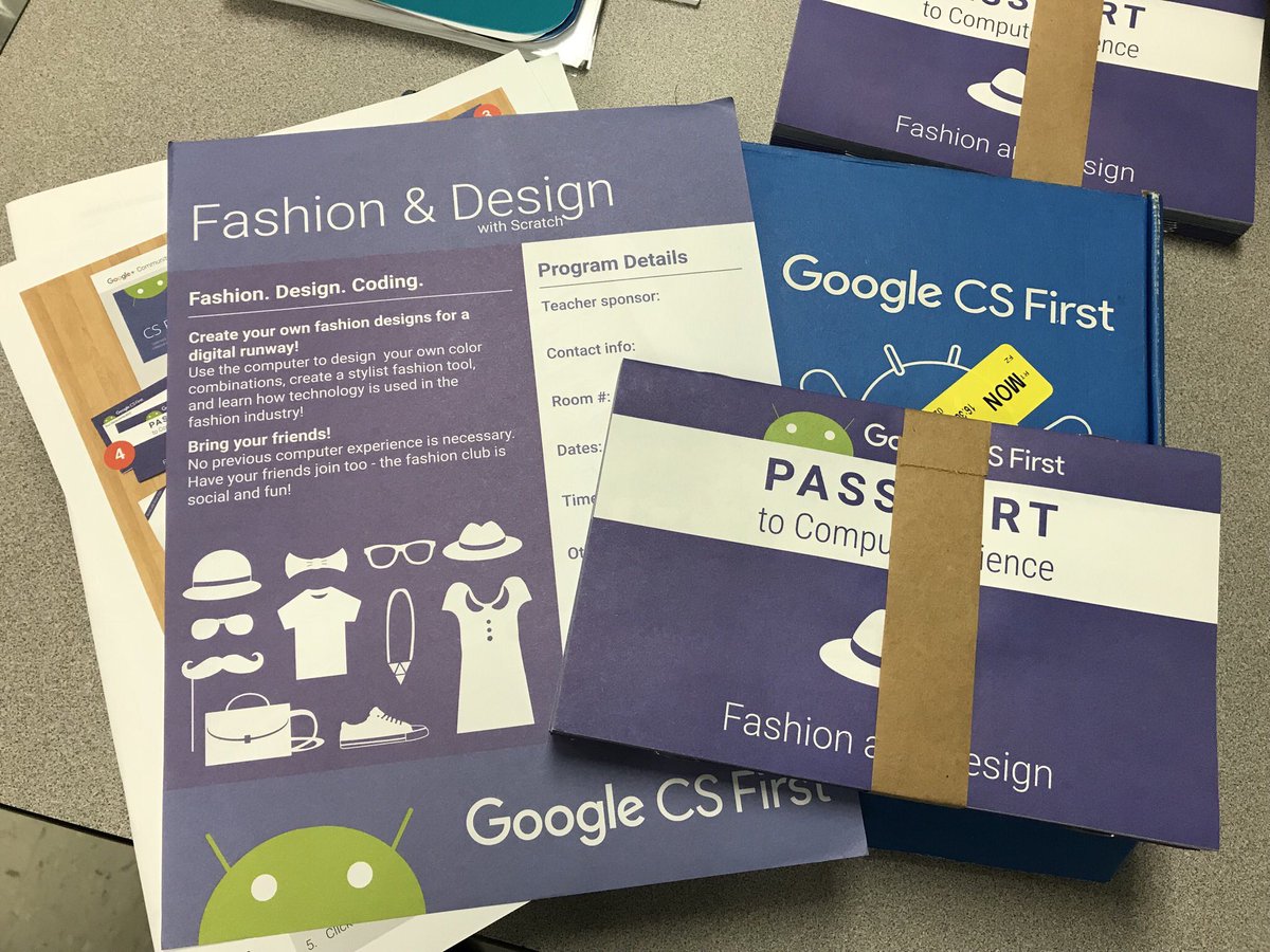 ReadingCindy's tweet image. Wow! @GoogleCSFirst sent my #CoolCoders passports within 1 day of request for the materials.  We can’t wait to jump into #FashionDesign in our #GirlsOnlyCodingClub @NorthPanthers1