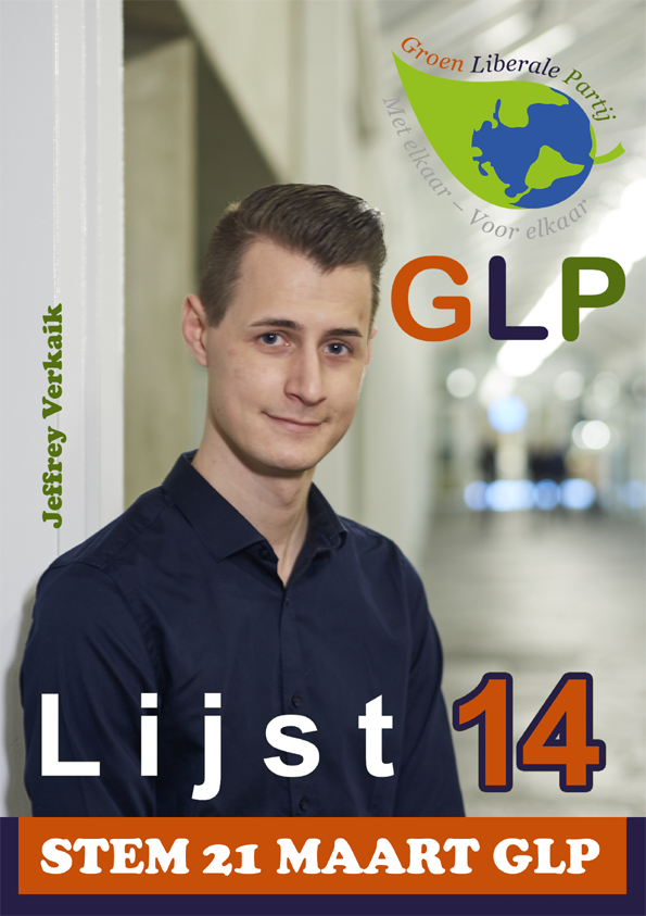 GLP_Almere's tweet image. De verkiezingsposter van GLP voor #Almere #GR2018