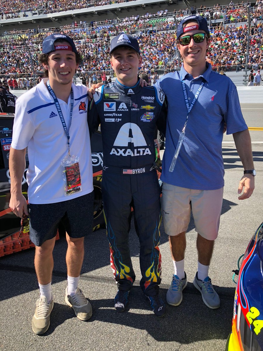 Christ School (@christschool) on Twitter photo Christ School seniors Alex Byron '18 and Hunter Vines '18 got an up close and personal look at Sunday's Daytona 500 race. NASCAR rookie William Byron, who is taking over the No. 24 car that used to be driven by Jeff Gordon, is Alex's cousin. <a href="/WilliamByron/">William Byron</a> <a href="/TeamHendrick/">Hendrick Motorsports</a> Christ School seniors Alex Byron '18 and Hunter Vines '18 got an up close and personal look at Sunday's Daytona 500 race. NASCAR rookie William Byron, who is taking over the No. 24 car that used to be driven by Jeff Gordon, is Alex's cousin. <a href="/WilliamByron/">William Byron</a> <a href="/TeamHendrick/">Hendrick Motorsports</a>