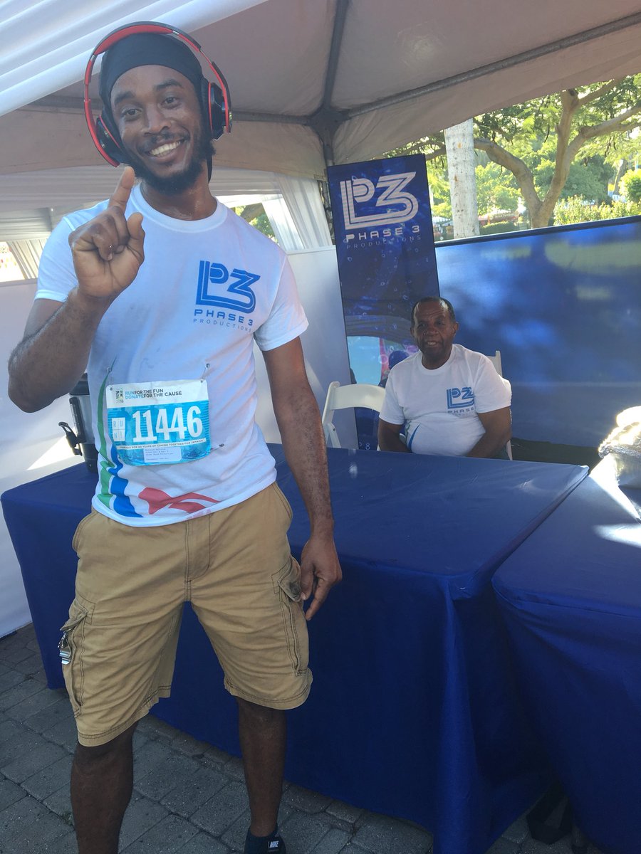 Phase3Prod's tweet photo. ALL members of our #SigmaRun2018 team did sub60minutes. Our top 2, Eldo &amp; Kamar, did sub30. BossMan Delano did 41 minutes, not as good as PM @AndrewHolnessJM who clocked just over 30 mins. Big Up all 26,600+ who ran for a worthy cause. @SagicorJa 🆙🆙 https://t.co/cj5kXrPpce