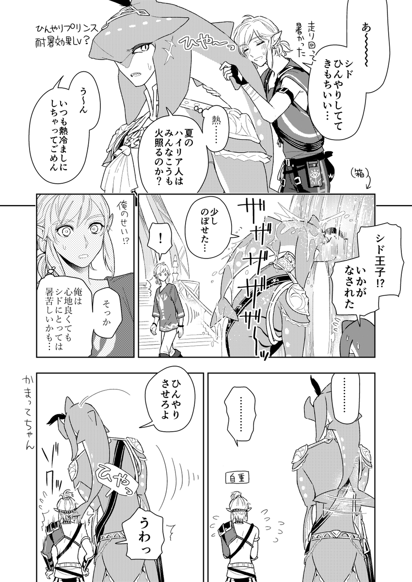 【ブレワイ】シドとリンクと納涼 