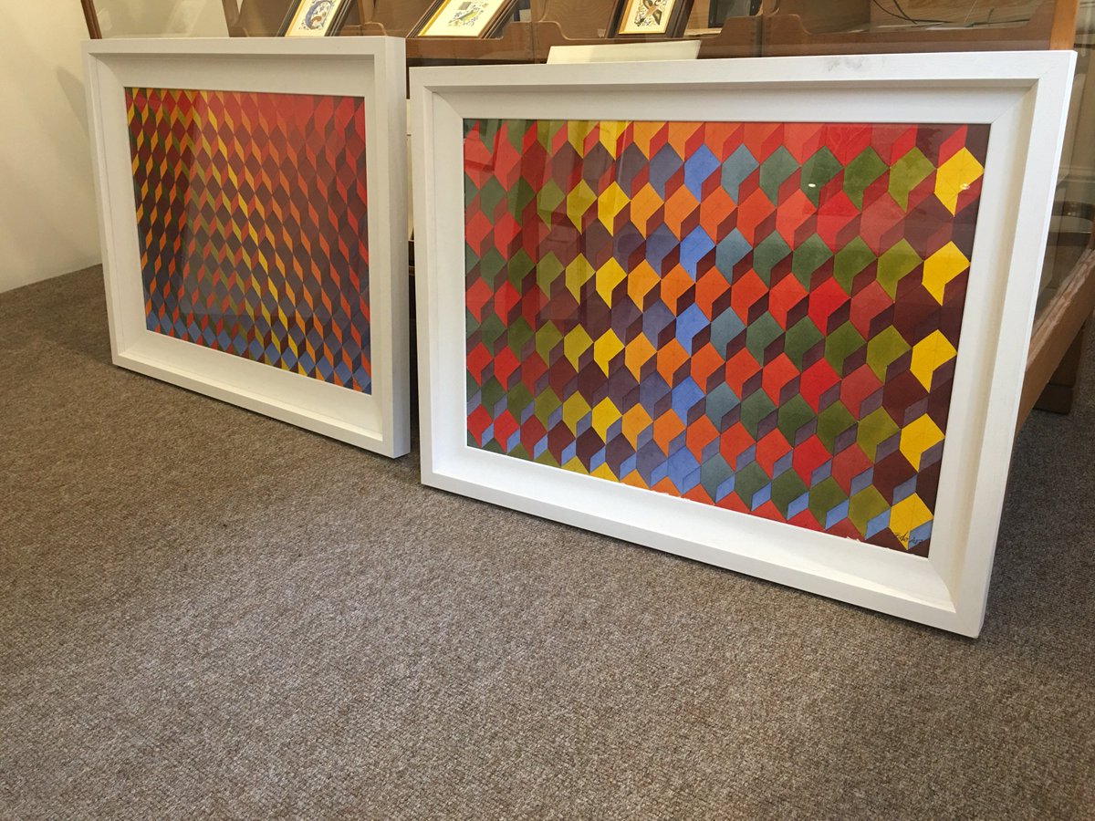 We have received two new works from M J Forster today. Now to find the perfect spot for them on the wall.