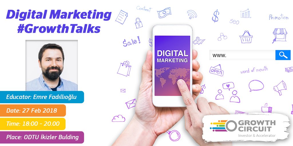 We talk about Digital Marketing with <a href="/emrefa/">Emre F</a> on 27 Feb at <a href="/ODTUTeknokent/">ODTÜ TEKNOKENT</a> Let's do this! #GrowthTalks #DigitalMarketing #Startup #Entrepreneur #ODTU #Event
