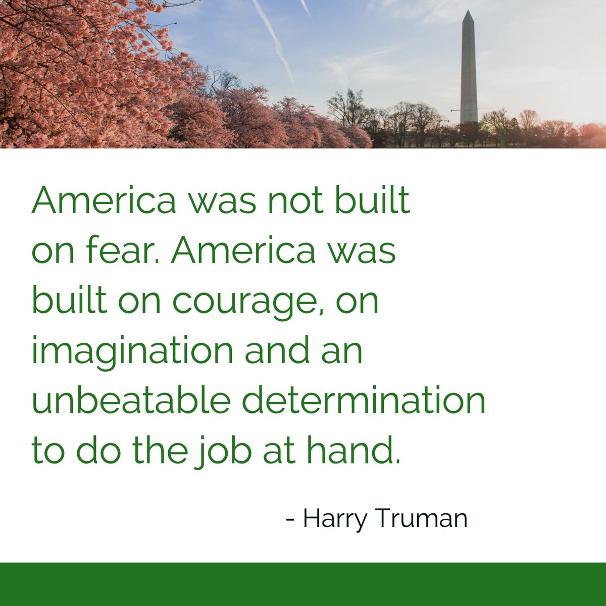 orrinocapital's tweet photo. America was not built on fear. America was built on courage, on imagination and an unbeatable determination to do the job at hand - Harry Truman
#insurance #coverage #tailorfit #tailoredcoverage #lifechanges #presidentsday #president #presidential #HarryTruman #presidentialquote https://t.co/uP8K3tOnpA