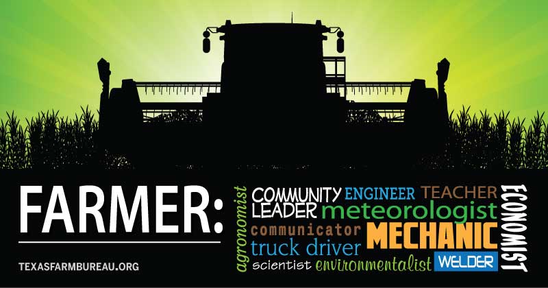 He's a truck driver, mechanic &amp; welder. 
Yet, he's just a farmer. 
 
She's an agronomist. Takes care of the land for the future. And advocates for ag on Capitol Hill. 

Yet, she's just a farmer. 
 
But, really, they're so much more: txfb.us/morefarmer